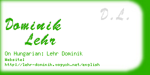 dominik lehr business card